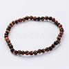 Natural Tiger Eye Beaded Stretch Bracelets BJEW-JB02459-02-1