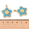Rack Plating Brass Micro Pave Cubic Zirconia Pendants KK-P268-11C-G-4