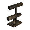 2-Tier Wood T Bar Bracelet Display Stands BDIS-F005-02B-4