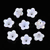 Iridescent Acrylic Bead Caps OACR-C021-08I-1