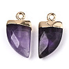 Natural Amethyst Pendants G-N326-57D-2