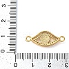 Rack Plating Brass Micro Pave Clear Cubic Zirconia Eye Connector Charms KK-K385-092G-4