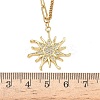 304 Stainless Steel Micro Pave Clear Cubic Zirconia Pendant Necklaces for Women NJEW-Z103-01G-08-5