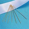 Real 18K Gold Plated 925 Sterling Silver Ball Head Pins STER-H483-0.5x30mm-G-3
