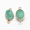 Electroplate Natural Druzy Crystal Links connectors G-A124-03D-1