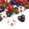 24Pcs 5 Colors Handmade Millefiori Glass Beads LAMP-FS0001-36-3