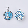 Synthetic Turquoise Kitten Pendants G-K234-D08-2