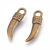 Tibetan Style Alloy Italian Horn Pendants EA13608Y-AB-1