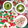 1600Pcs 8 Styles Christmas Theme DIY Round ABS Plastic & Acrylic Beads Findings Kits DIY-AR0004-47-3