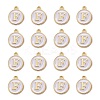 Golden Plated Alloy Charms LS-X-ENAM-S118-01F-2
