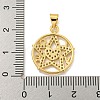Rack Plating Brass Micro Pave Cubic Zirconia Pendants KK-B091-50A-G-3