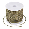 Brass Coated Iron Flat Cable Chains CH-TAC0007-01AB-2