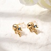 Brass Stud Earrings EJEW-C158-11A-G-2