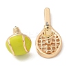Brass Micro Pave Cubic Zirconia Stud Earrings EJEW-Z080-03G-01-4