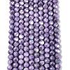 Ombre Effect Dyed Electroplate Opaque Glass Beads Strands EGLA-Q130-01A-12-2