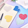 16Pcs 8 Colors PU Imitation Leather Heart Bookmarks AJEW-TA0002-61-8