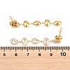 304 Stainless Steel Oval with Teardrop Tassel Stud Earrings EJEW-A161-05G-02-2
