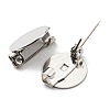 Non-Tarnish 201 Stainless Steel Tray Brooch LS-STAS-Q246-01B-P-3