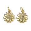 Brass Micro Pave Cubic Zirconia Pendants KK-I358-063G-A-1