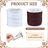 2 Rolls 2 Colors Braided Nylon Thread NWIR-PH0002-31-2
