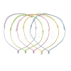 5Pcs 5 Colors Adjustable Waxed Polyester Cord Necklace Making AJEW-JB01309-01-1