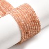 Natural Peach Moonstone Beads Strands X-G-F619-19A-2mm-5