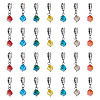 105Pcs 7 Colors Glass European Dangle Charms PALLOY-TAC0221-2