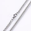 Tarnish Resistant 304 Stainless Steel Curb Chain Necklaces NJEW-P226-05P-03-2