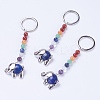 Natural Lapis Lazuli Chakra Keychain KEYC-P040-E09-1