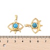 Synthetic Turquoise Eye Pendants STAS-L280-16G-3