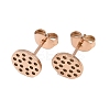 304 Stainless Steel Stud Earring Findings Ion Plating(IP) STAS-P434-06B-RG-1