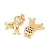 Brass Micro Pave Cubic Zirconia Charms KK-F927-08B-G-2