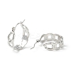 304 Stainless Steel Curb Chain Chunky Hoop Earrings for Women EJEW-P197-05P-2