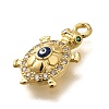 Brass Micro Pave Cubic Zirconia Pendants KK-U055-07G-01-2