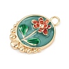 Brass Enamel Pendants KK-K351-48G-01-2