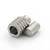 Tarnish Resistant 304 Stainless Steel Matte Surface Magnetic Clasps with Glue-in Ends LS-STAS-O042-C-30-1