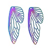 201 Stainless Steel Filigree Big Pendants SA-CBAAE0A-01-1