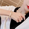 Golden Brass Cuff Bangles for Women WG6F97B-04-2