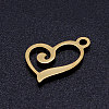 201 Stainless Steel Open Heart Charms STAS-Q201-JN320-2-2