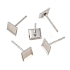 Tarnish Resistant Earring Cabochon Settings 304 Stainless Steel Ear Studs Blank Settings STAS-Q170-09-3