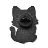 Cat with Fish Enamel Pins JEWB-I055-05EB-06-2