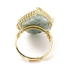Natural Amazonite Horse Eye Wrapped Adjustable Ring G-D458-03G-08-RS-3