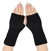 Acrylic Fiber Knitted Mittens Fingerless Gloves PW-WG36FCF-01-1