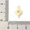 Rack Plating Brass Clear Cubic Zirconia Connector Charms KK-S396-06F-3