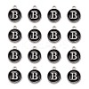 Platinum Plated Alloy Charms LS-ENAM-S118-02B-P-2