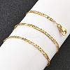 Brass Figaro Chains Necklaces for Women NJEW-D302-29G-3