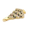 Rack Plating Brass Pave Cubic Zirconia Pendants KK-R150-07G-3