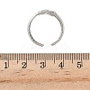 304 Stainless Steel Open Cuff Rings for Women RJEW-A079-07A-P-5