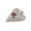 Rack Plating Brass & Cubic Zirconia Pendants KK-S372-14P-2