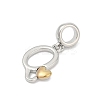 Brass European Dangle Charms KK-Z097-01Q-GP-2